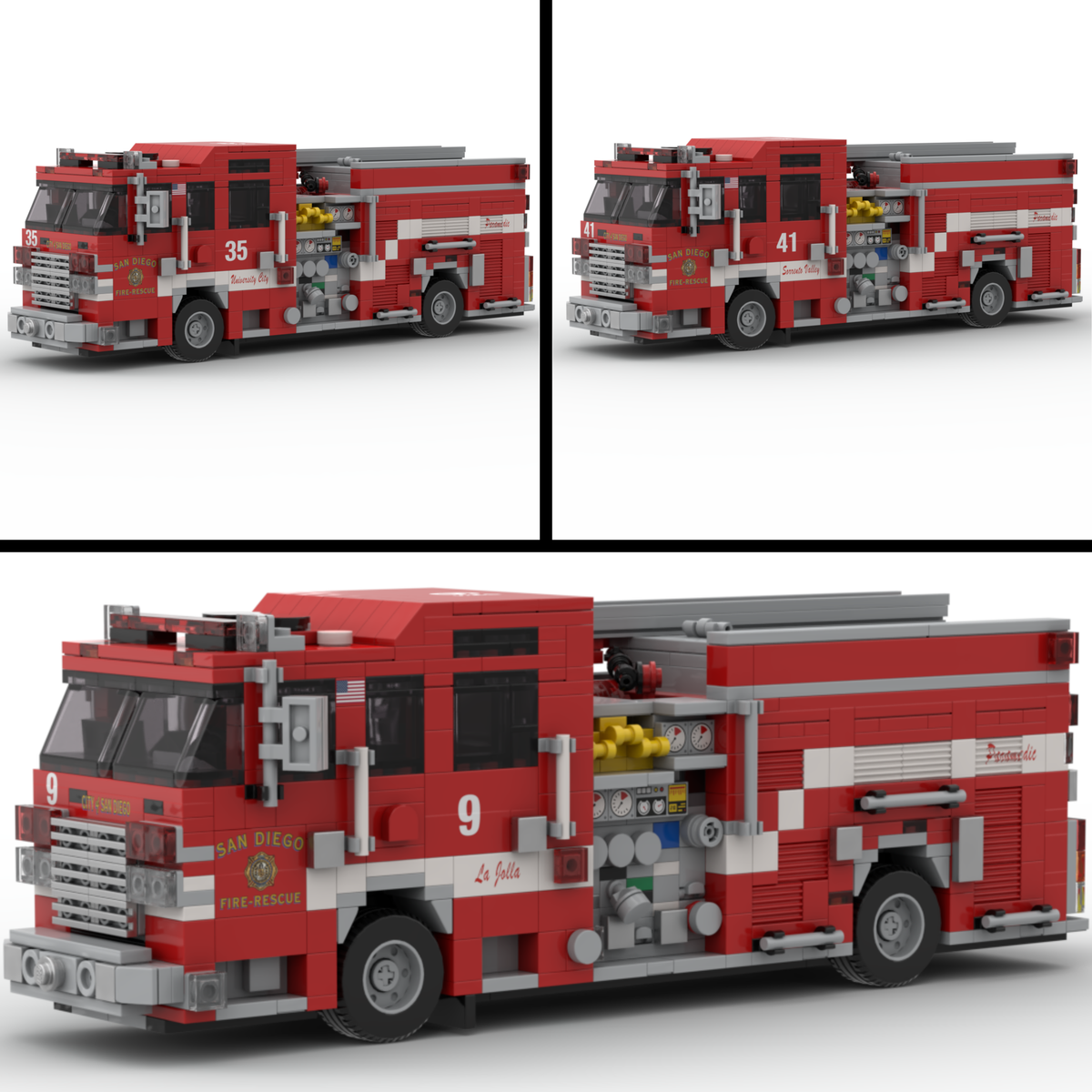 San Diego F&R Engines 9, 35 & 41 | 2018-2019 Pierce Arrow XT Structure Engine brick model