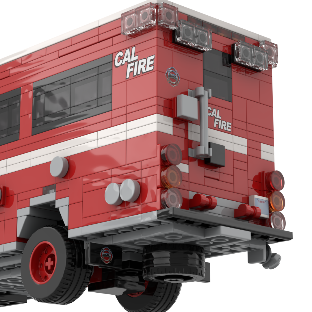 CAL FIRE | 2021 BME International Crew Carrier brick model, view 3
