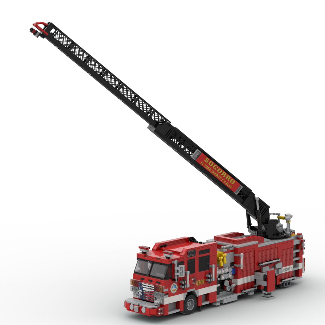 El Paso County ESD No. 2 Quint 701 | 2024 Pierce Enforcer Quint brick model, view 5
