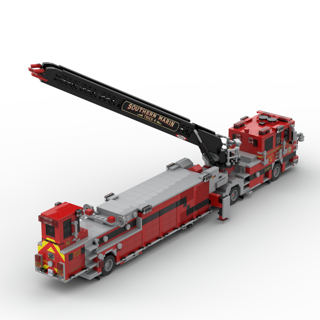 Southern Marin FD Truck 4 | 2018 Pierce Arrow XT Tiller brick model, view 6