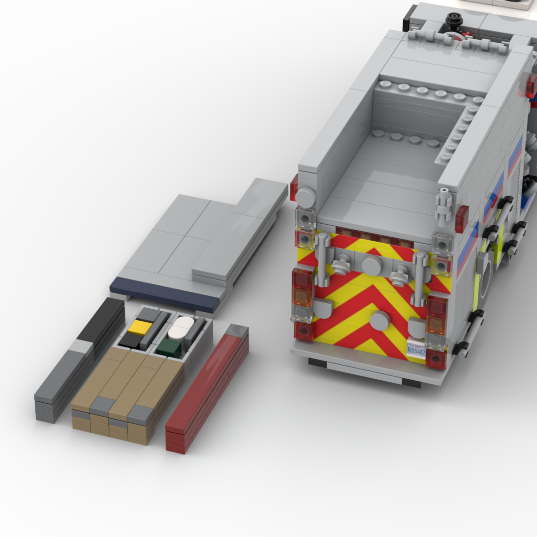 CAL OES Engine 1105 | 2022 HME 1871 Structure Engine brick model, view 5