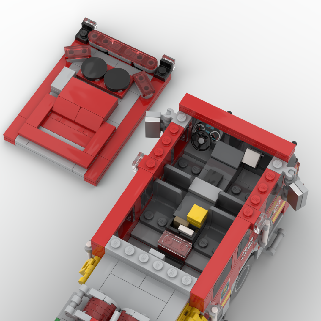 LA County FD Engine 32 | 2018 KME Predator Severe Service Structure Engine brick model, view 7