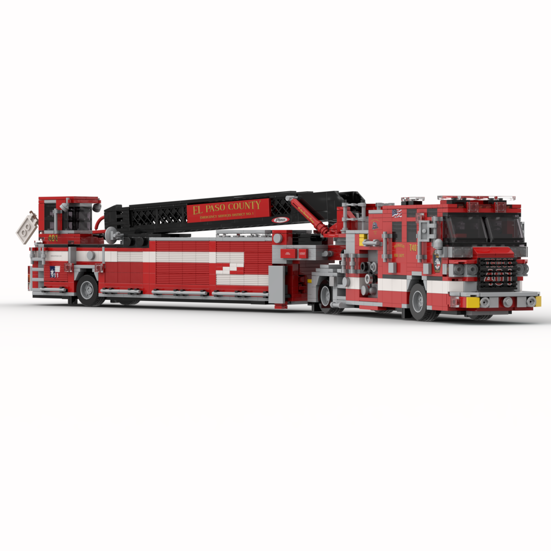 El Paso County ESD No. 2 Truck 401 | 2023 Pierce Quantum Tiller brick model, view 2
