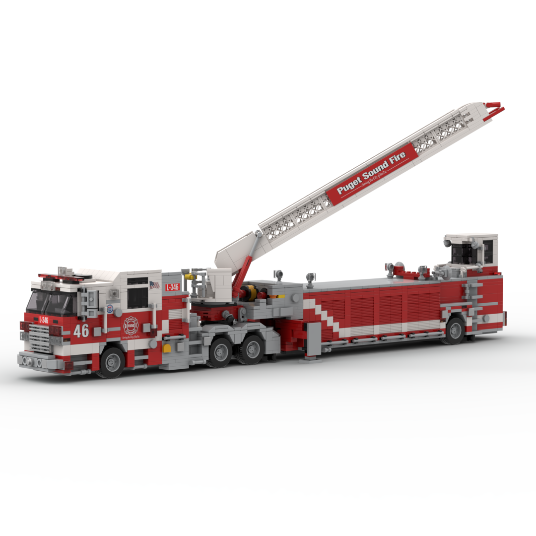 Puget Sound RFA Ladder 346 | 2015 Pierce Arrow XT Tandem Axle Tiller brick model, view 5