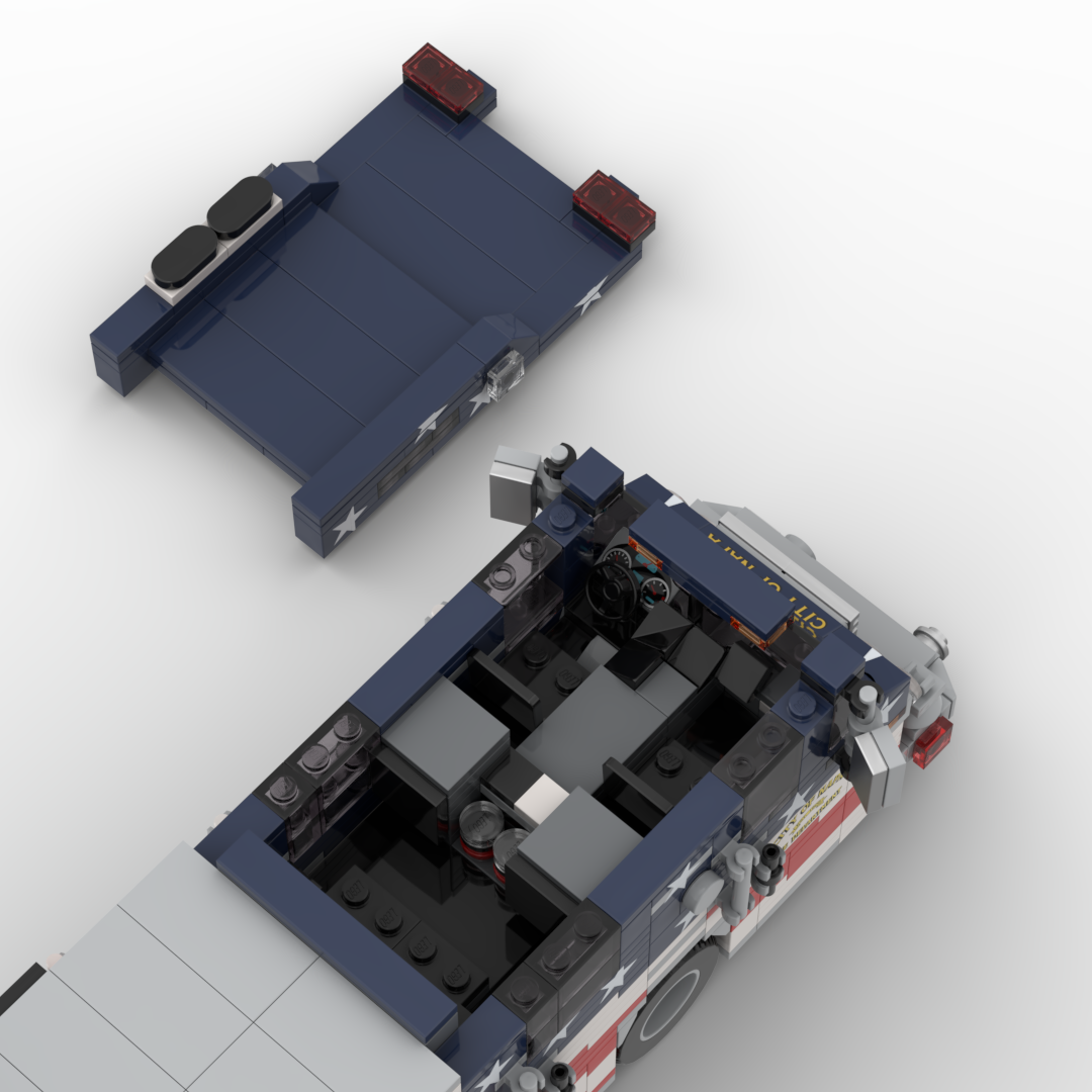 Napa City FD Truck 1 | 2012 Pierce Velocity Rear Mount Aerial brick model, view 7