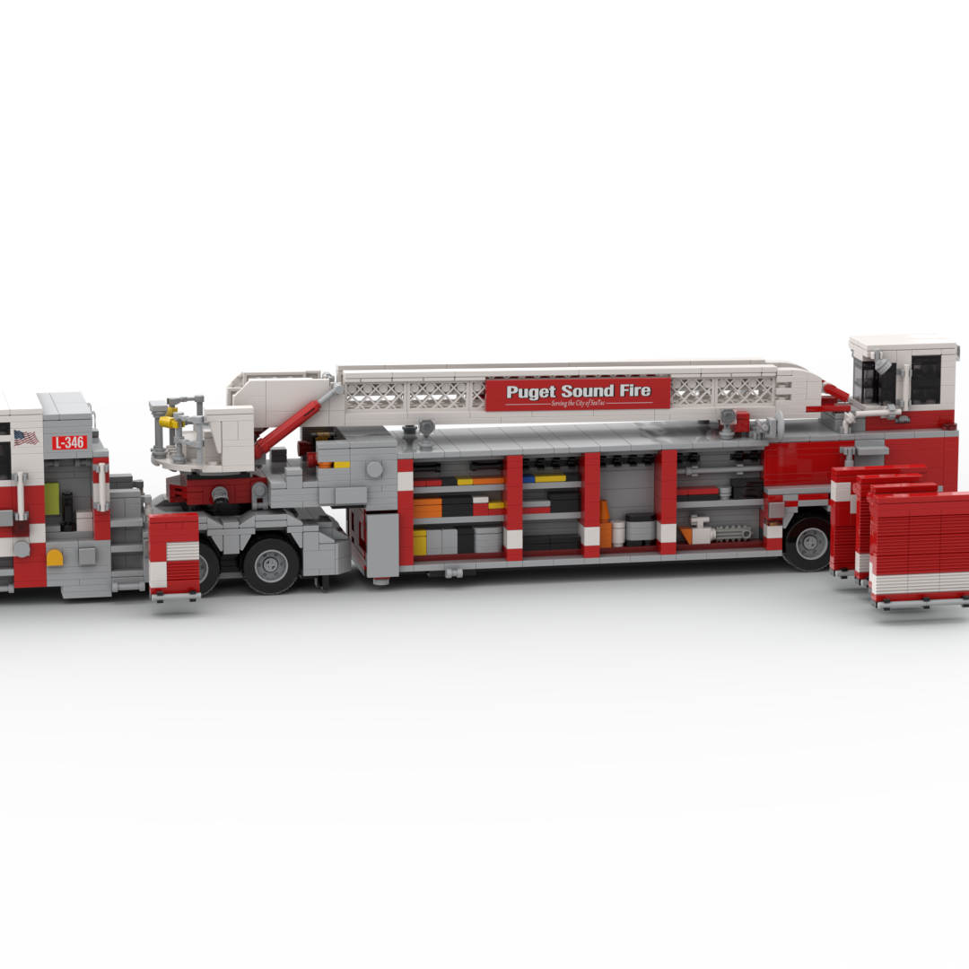 Puget Sound RFA Ladder 346 | 2015 Pierce Arrow XT Tandem Axle Tiller brick model, view 2