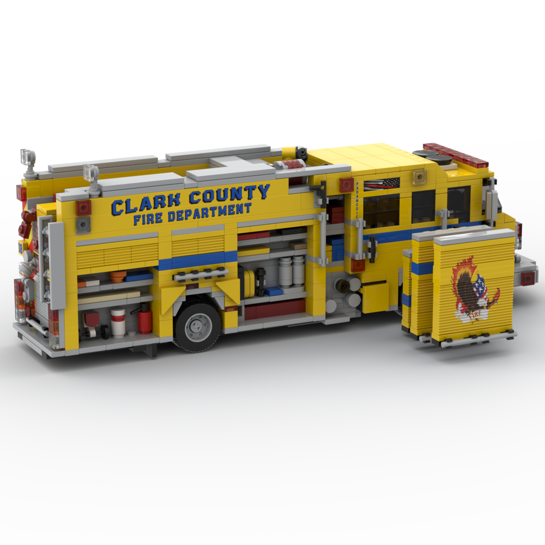 Clark County FD Engine 18 | 2022 Pierce Impel PUC Structure Engine brick model, view 4