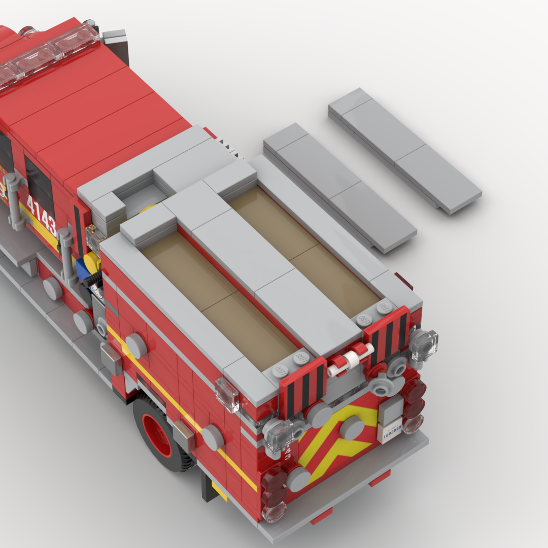 LA County FD Engine 4143 | 2019 BME International Type III Brush Engine brick model, view 7