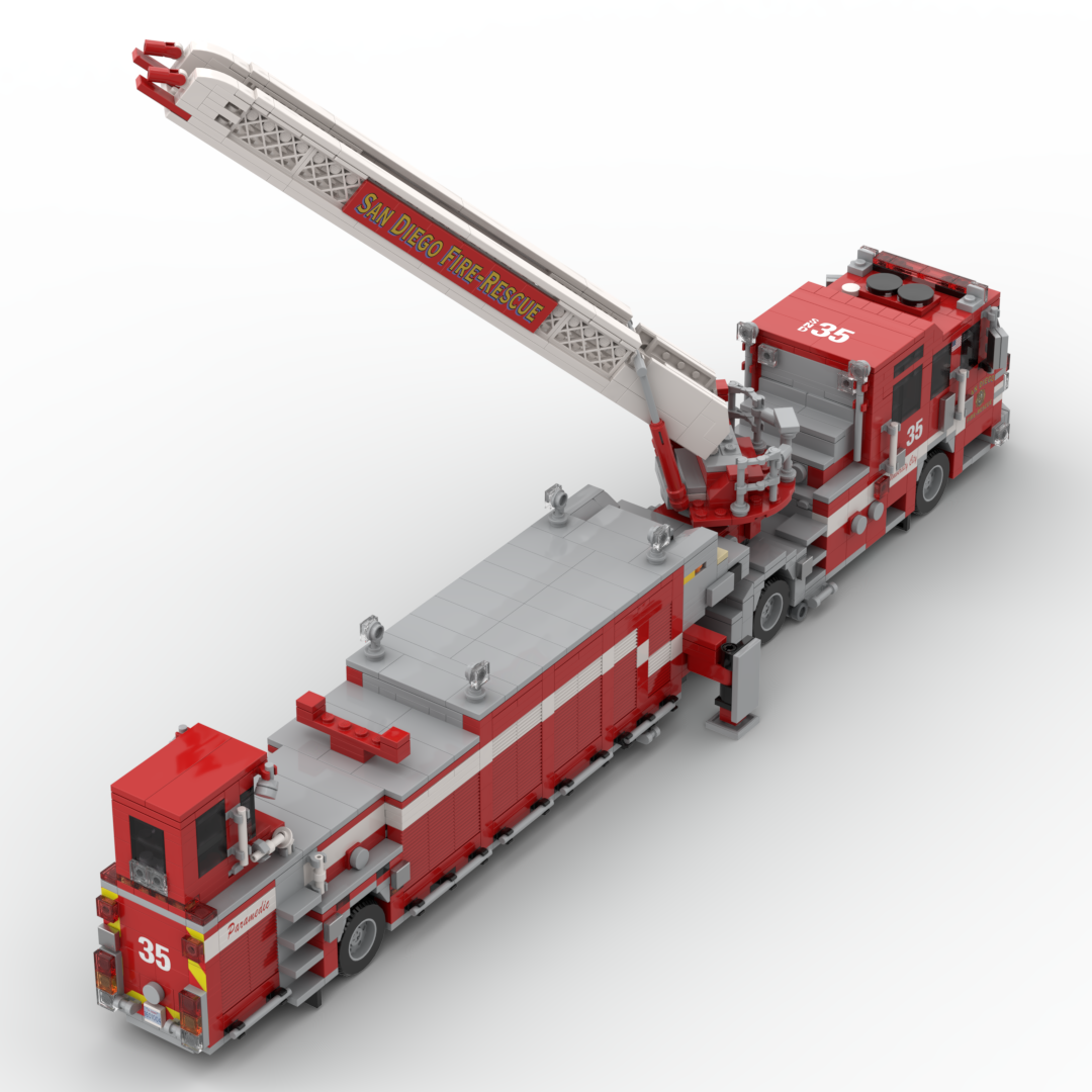 San Diego F&R Trucks 21, 28 & 35 | 2020-2025 Pierce Arrow XT Tiller brick model, view 7