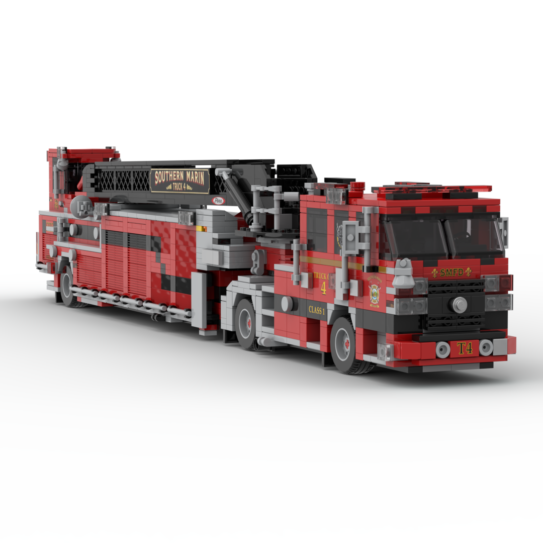 Southern Marin FD Truck 4 | 2018 Pierce Arrow XT Tiller brick model, view 3