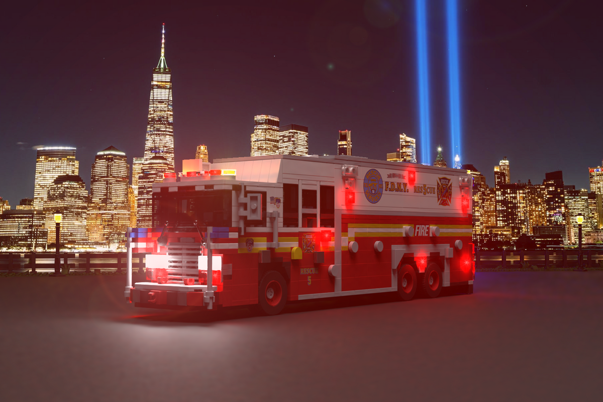 FDNY Rescue 5 | 1996 HME 1871 / Saulsbury Heavy Rescue brick model