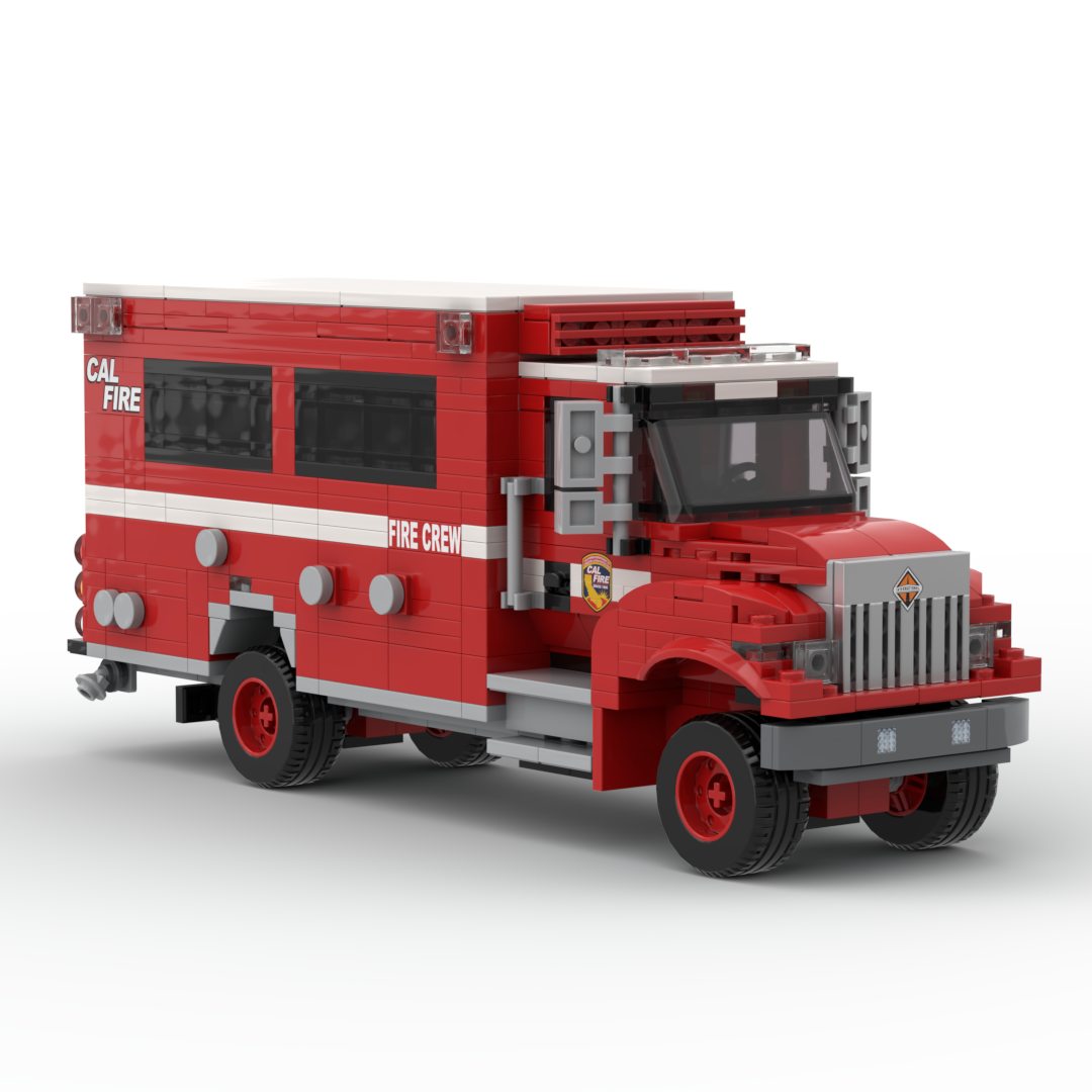 CAL FIRE | 2021 BME International Crew Carrier brick model, view 4